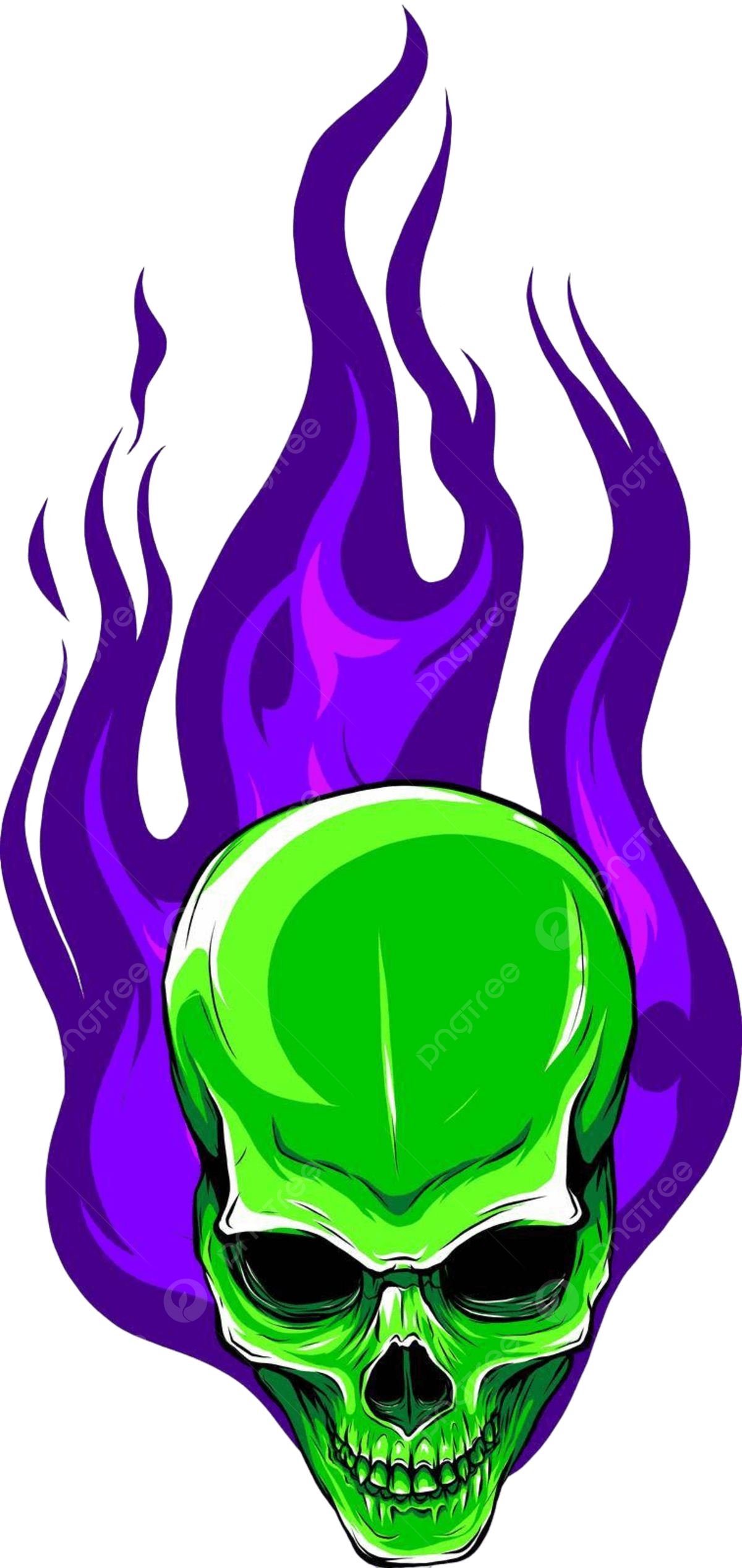 Wallpaper #h2hRJJMBSpphPi3-HTji90 Skull on Fire with Flames Vector Illustration Teeth Character Face