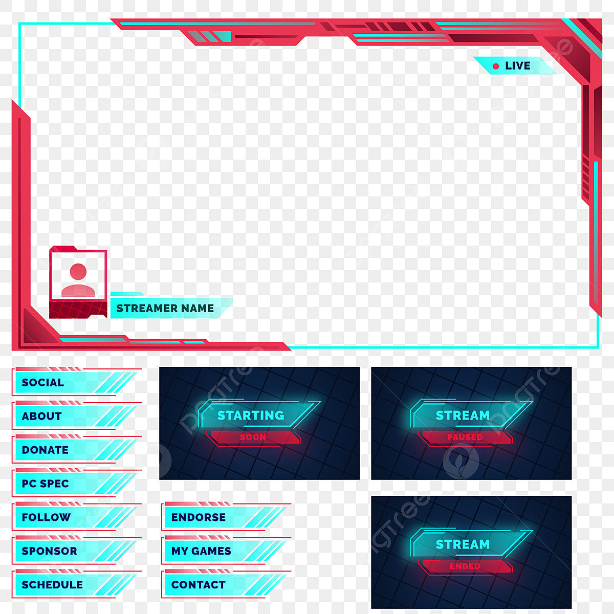 Wallpaper #42gsGpMBSpphPi3-xhpN209 Set Overlay Kedutan Cyberpunk Dengan Panel Bingkai Dan Layar Cyberpunk