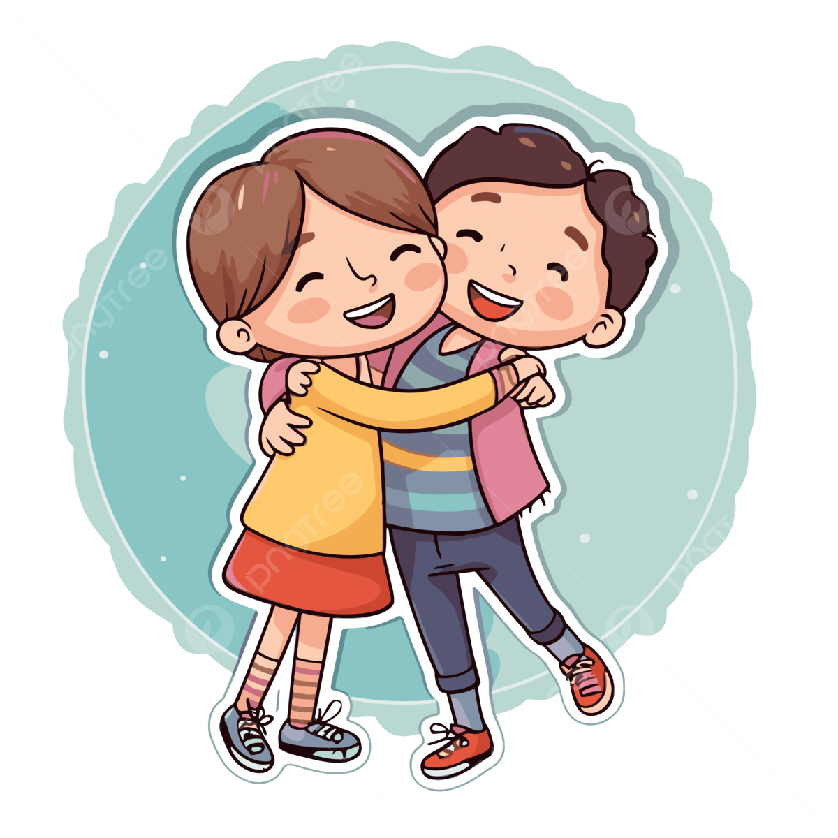 Wallpaper #W2cIDZMBSpphPi3-qeIv373 Two Friends Hugging Cartoon