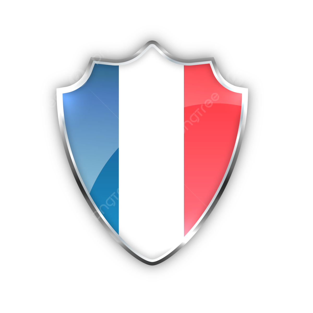 Wallpaper #WWfI5ZIBSpphPi3-ITFL137 France Flag Shield Shape Isolated Vector Icon on Transparent Background