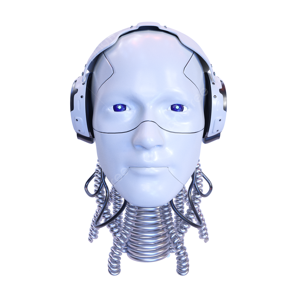 Wallpaper #KBnMHo8BtGB6xQ78qnrd14 Robots 3D Png Robot Head White 3D Metal Texture Robot Head