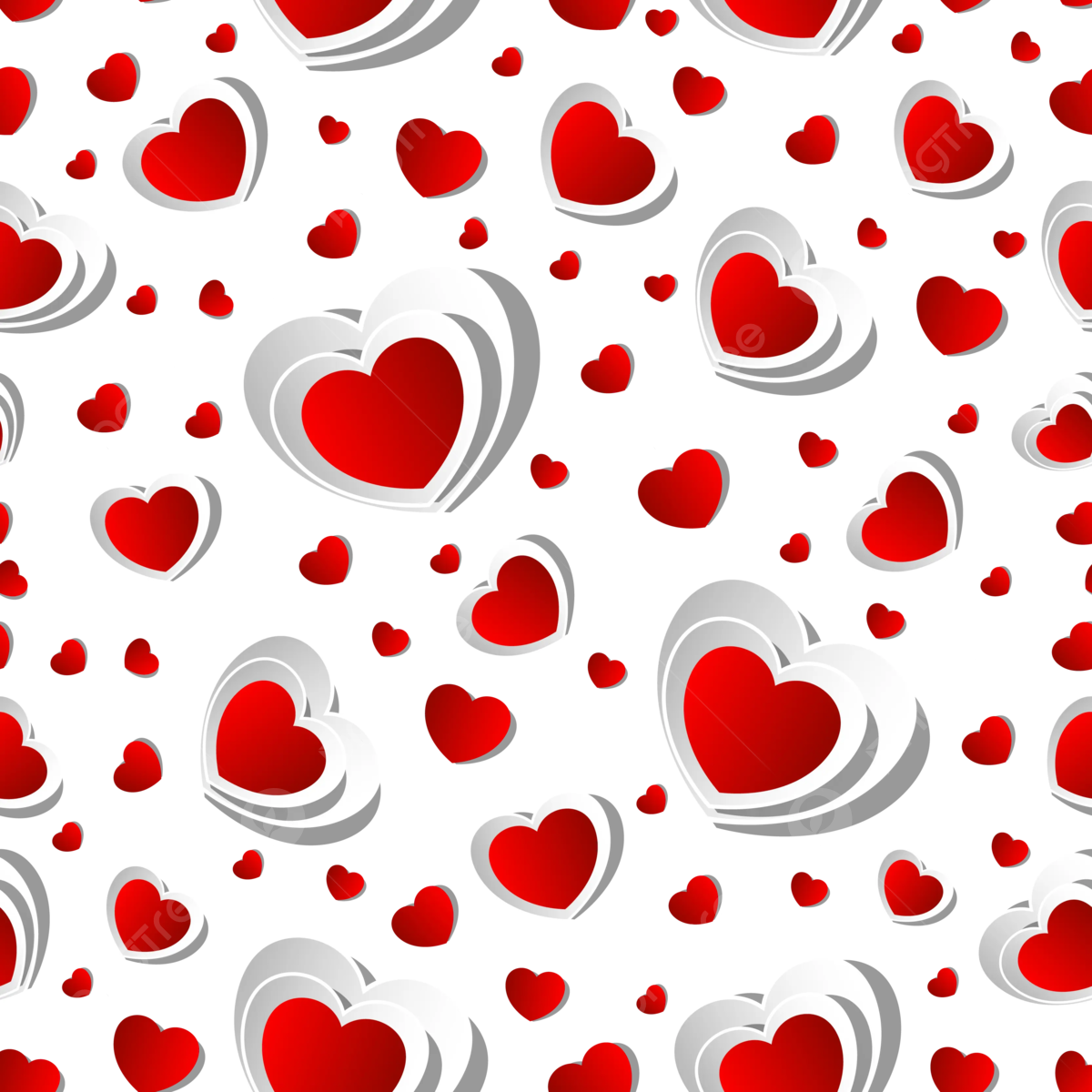 Wallpaper #tGeU55IBSpphPi3-kjik173 3D Hearts Seamless Pattern with Red Heart Vector Hearts Pattern