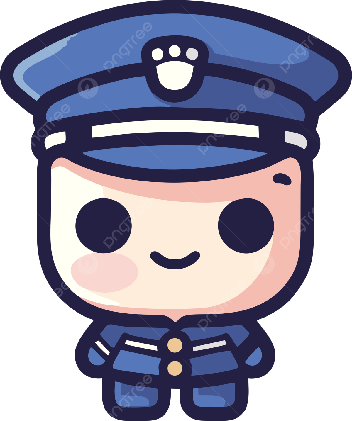 Wallpaper #Gr11oZcBxtB1RJ-KLbaW147 Schattige Kawaii Politie Chibi Mascotte Vector Cartoon Stijl Politie