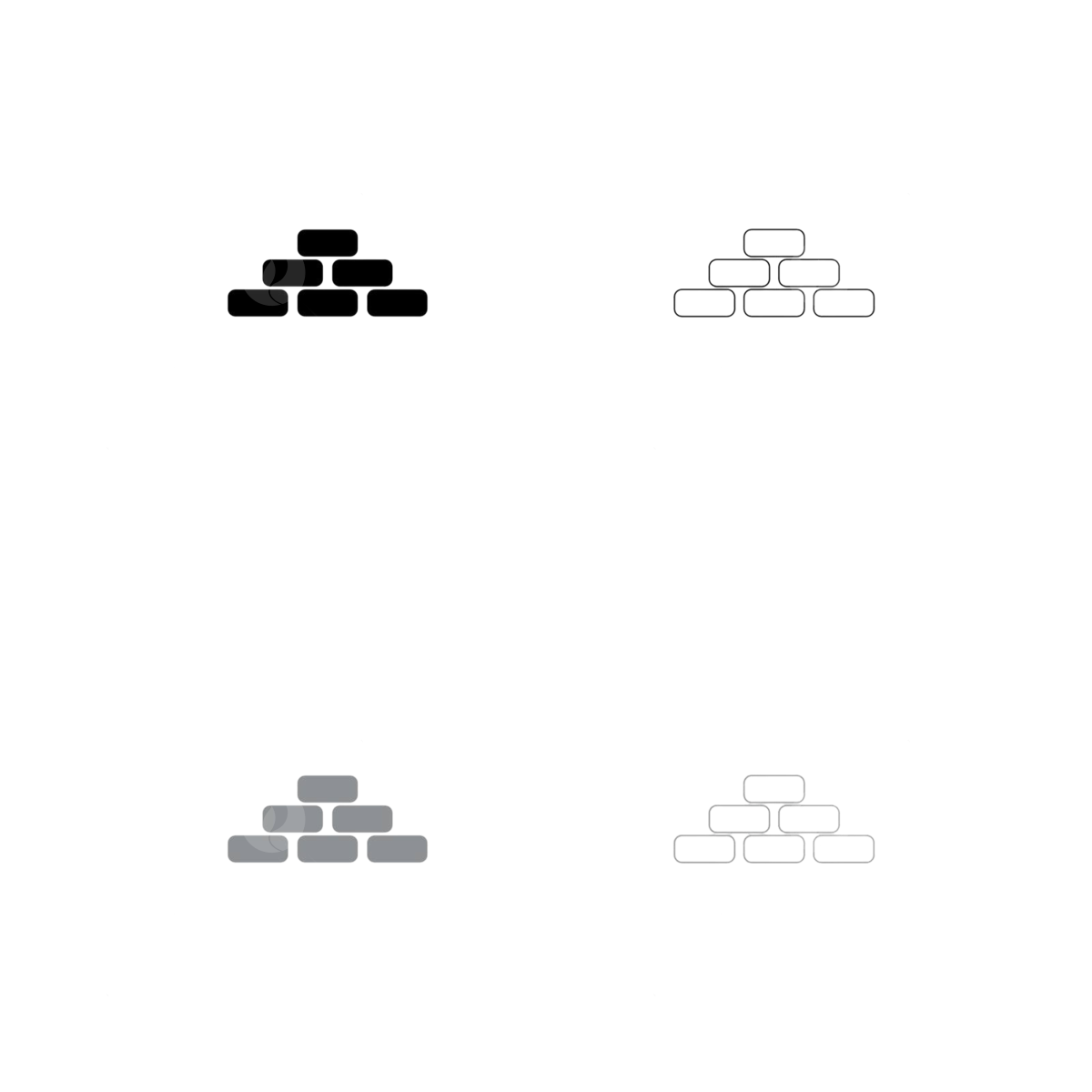 Wallpaper #lWe_75IBSpphPi3-ZGNL170 Pyramid Black and Grey Set Icon Graphic Grey Media Vector Graphic