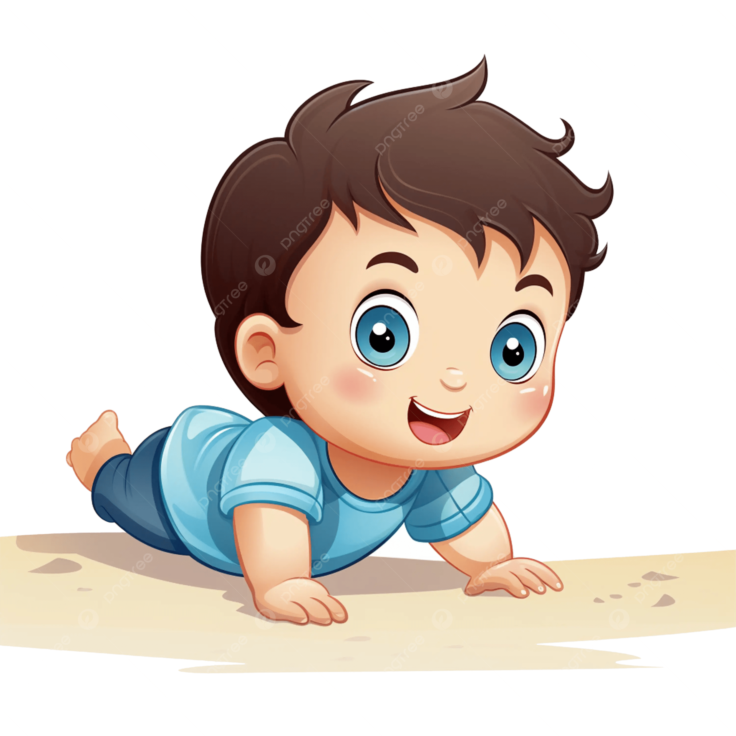 Wallpaper #9mdFCpMBSpphPi3-NNO0210 Adorable Baby Crawling Clip Art Series Baby Clipart Flat Color Baby