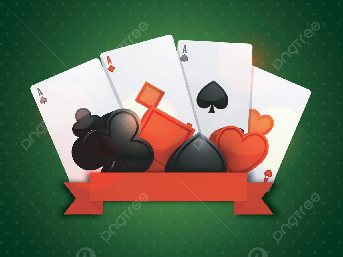 Wallpaper #n2fA7pIBSpphPi3-gV4989 Ace Playing Cards with Red Ribbon Entertainment Symbol Heart Vector