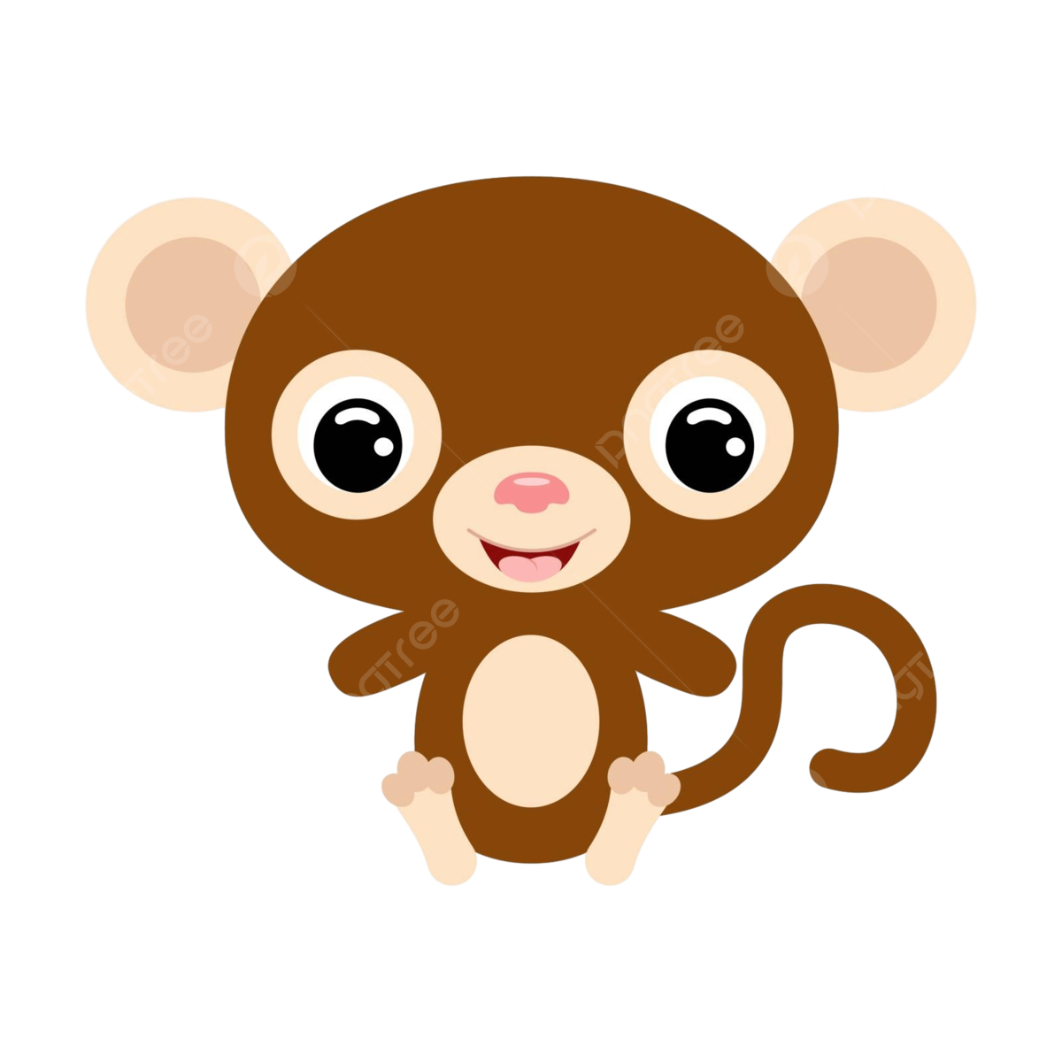 Wallpaper #cXfyJ5MB-pgBXx60MKiM323 Cute Little Sitting Monkey Jungle Animal Nature Sweet Birthday Vector