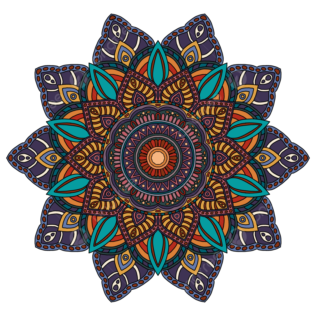 Wallpaper #5zvncJcBSWmA-tzpQI9B128 Vibrant Mandala Art with Intricate Floral Patterns Mandala Pattern
