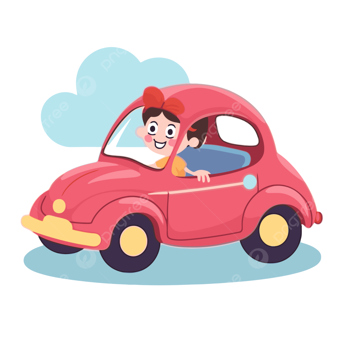 Wallpaper #5_8FapMB3lSXT3zUC-WN182 Cute Cartoon Chica De Dibujos Animados Montando Coche Lindo Coche