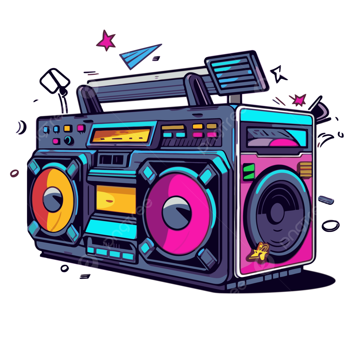Wallpaper #QIf_MZMBPAdmKxa2_2NZ412 90s Boombox Clipart Cartoon Retro Boombox Icon Background Ffff Vector