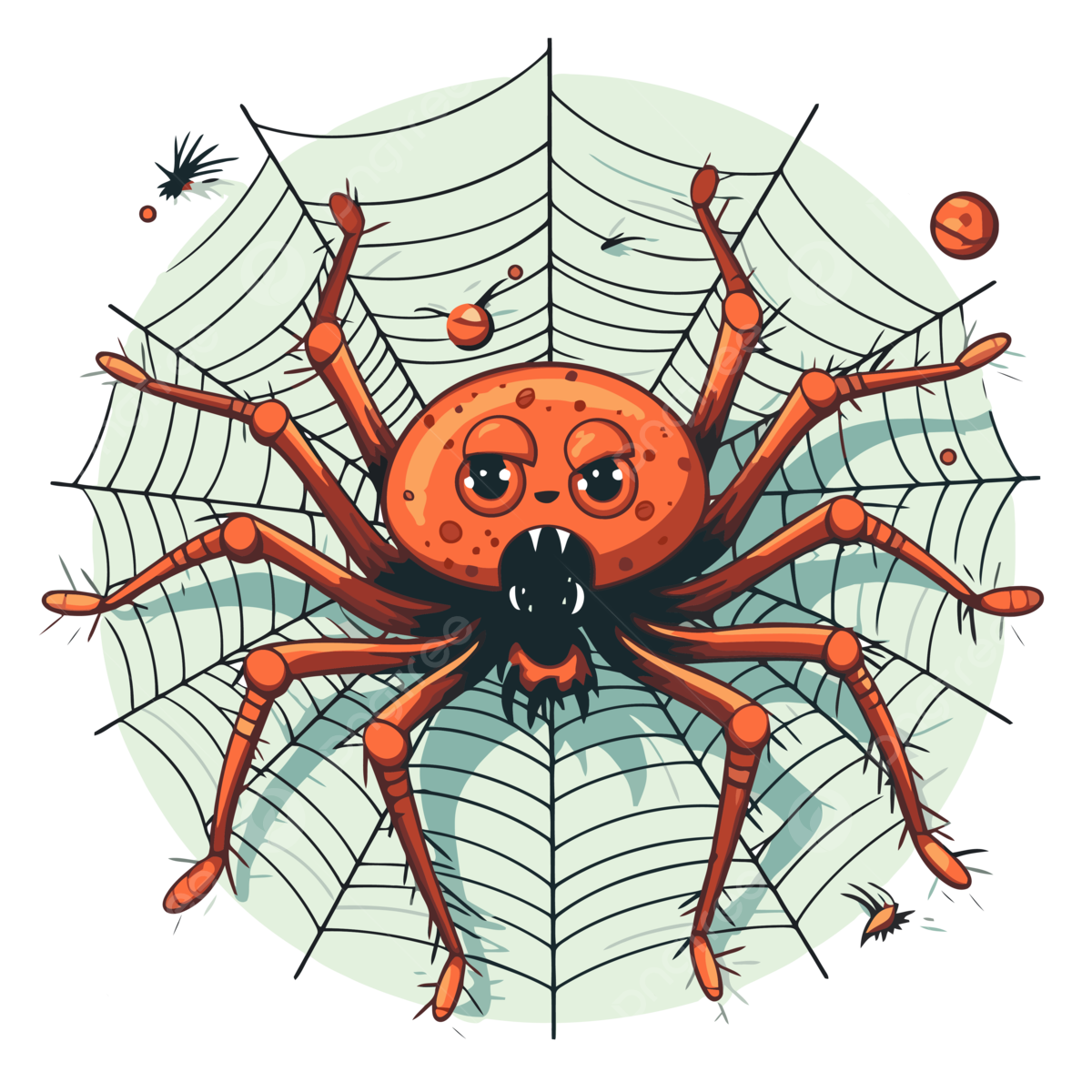 Wallpaper #SQDU6o4BSdW8dNouJRB251 Cute Spider Web Vector Sticker Clipart Red Cartoon Spider with Big