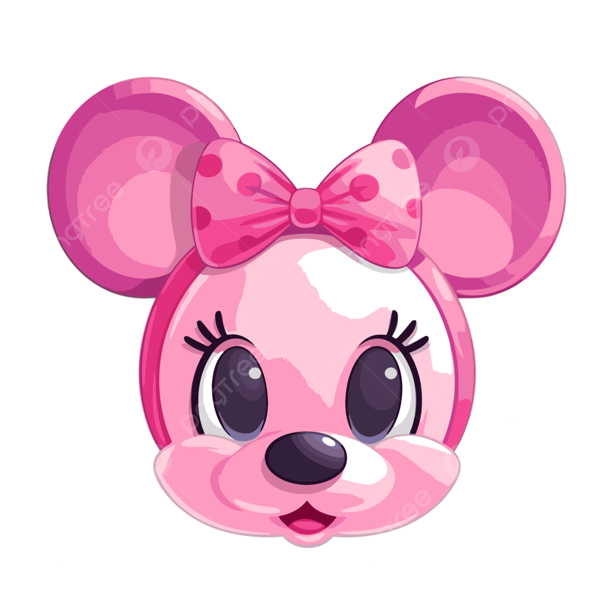 Wallpaper #1WfB-JIBSpphPi3-ior0311 Minnie Mouse Face Outline Pink