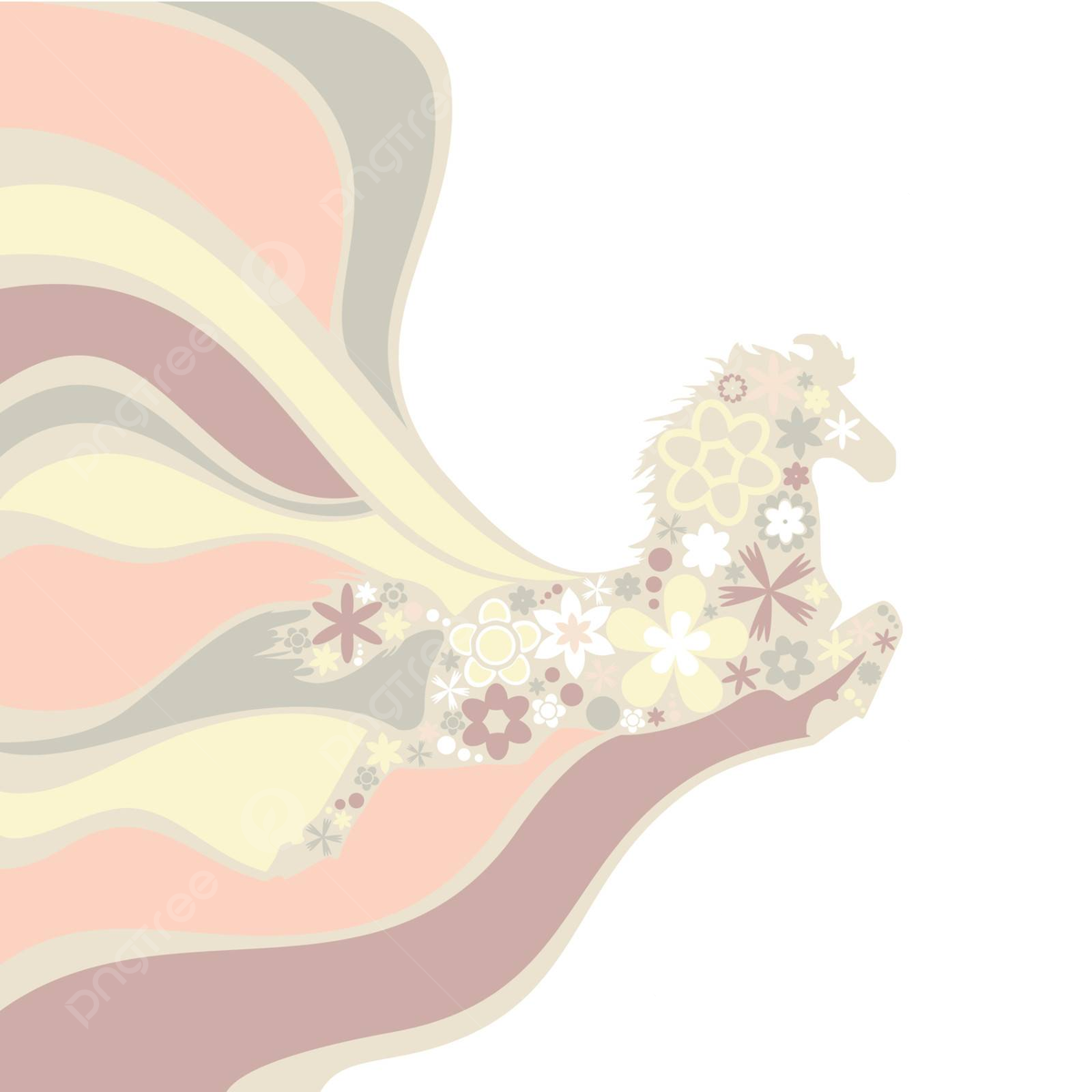 Wallpaper #GB2aLJMBlOZrFDOkh8ut281 Background with Floral Horse Vector Flower Wave Vector Vector Flower