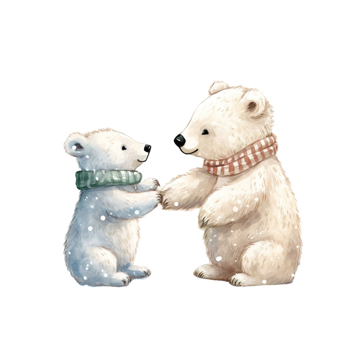 Wallpaper #3GcI-ZIBSpphPi3-g4to84 Draw Polar Bear and Rabbit Playing in Snow for Christmas Ice Bear