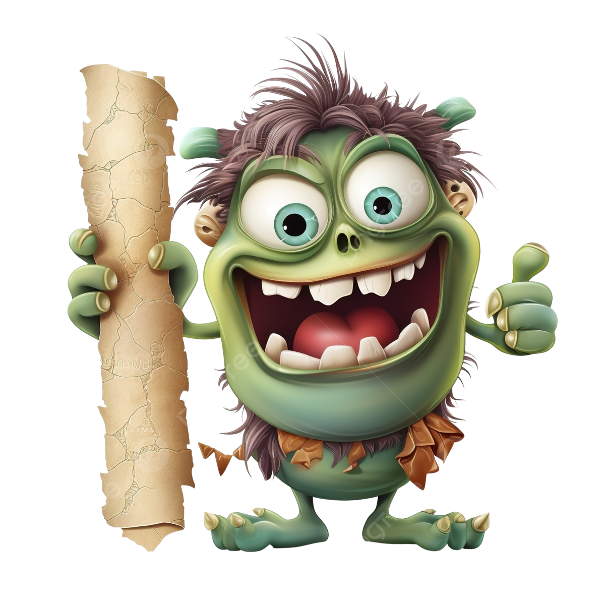Wallpaper #tWgrGZMBSpphPi3-wxVR410 Happy Halloween with Cartoon Monster Character Holding Thorns Lung with