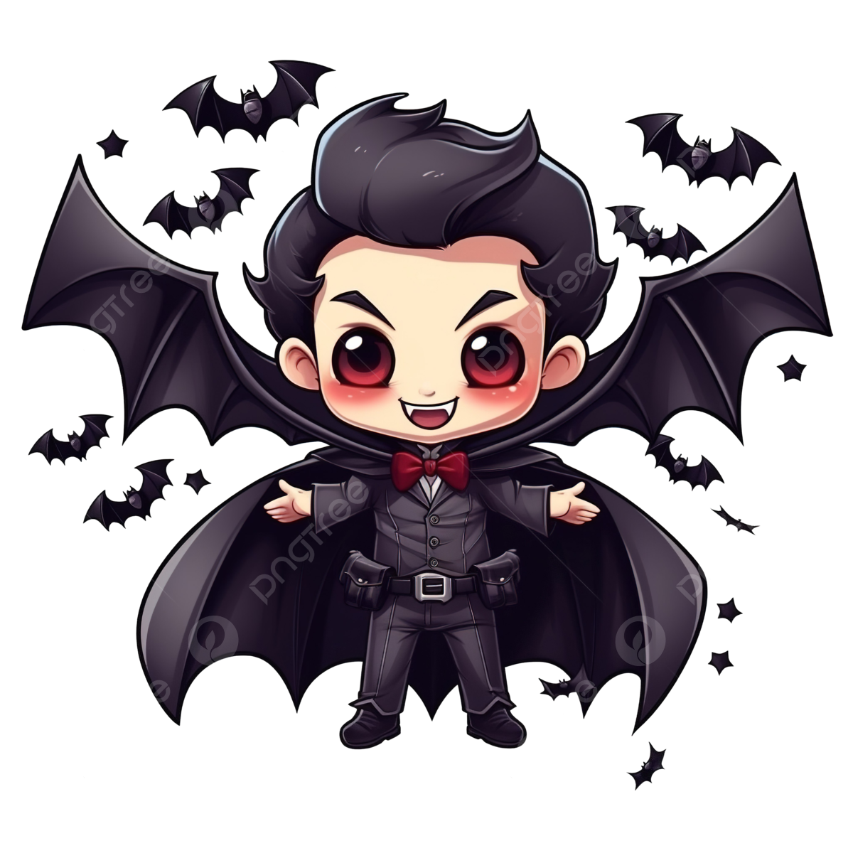Wallpaper #UEBvMJMBJhL2WPbav8H-172 Happy Halloween Cute Dracula Character and Bats Flying Dracula