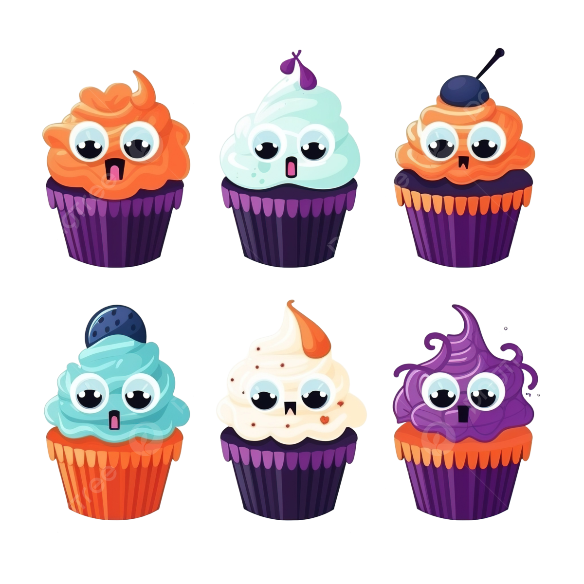 Wallpaper #SfS5OZMBKFX8bn3rL3dx313 Happy Halloween Creepy Cupcakes with Eye Spider Ghost Png