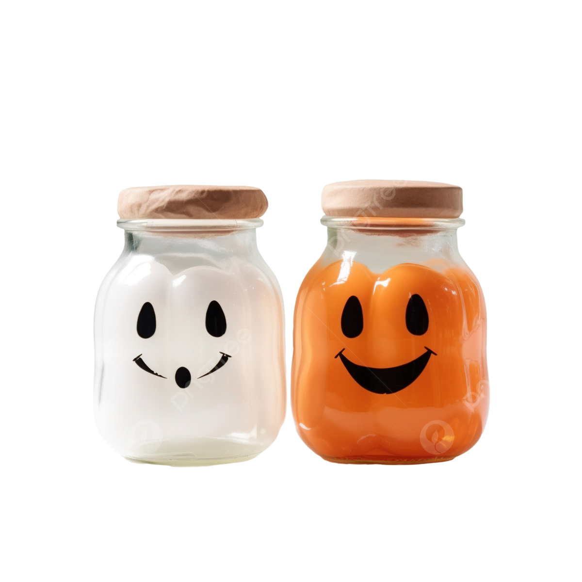 Wallpaper #R_S4OZMBKFX8bn3rxndT174 Funny Halloween Decoration Ghost Crafts Scary Face in Jar Glass and