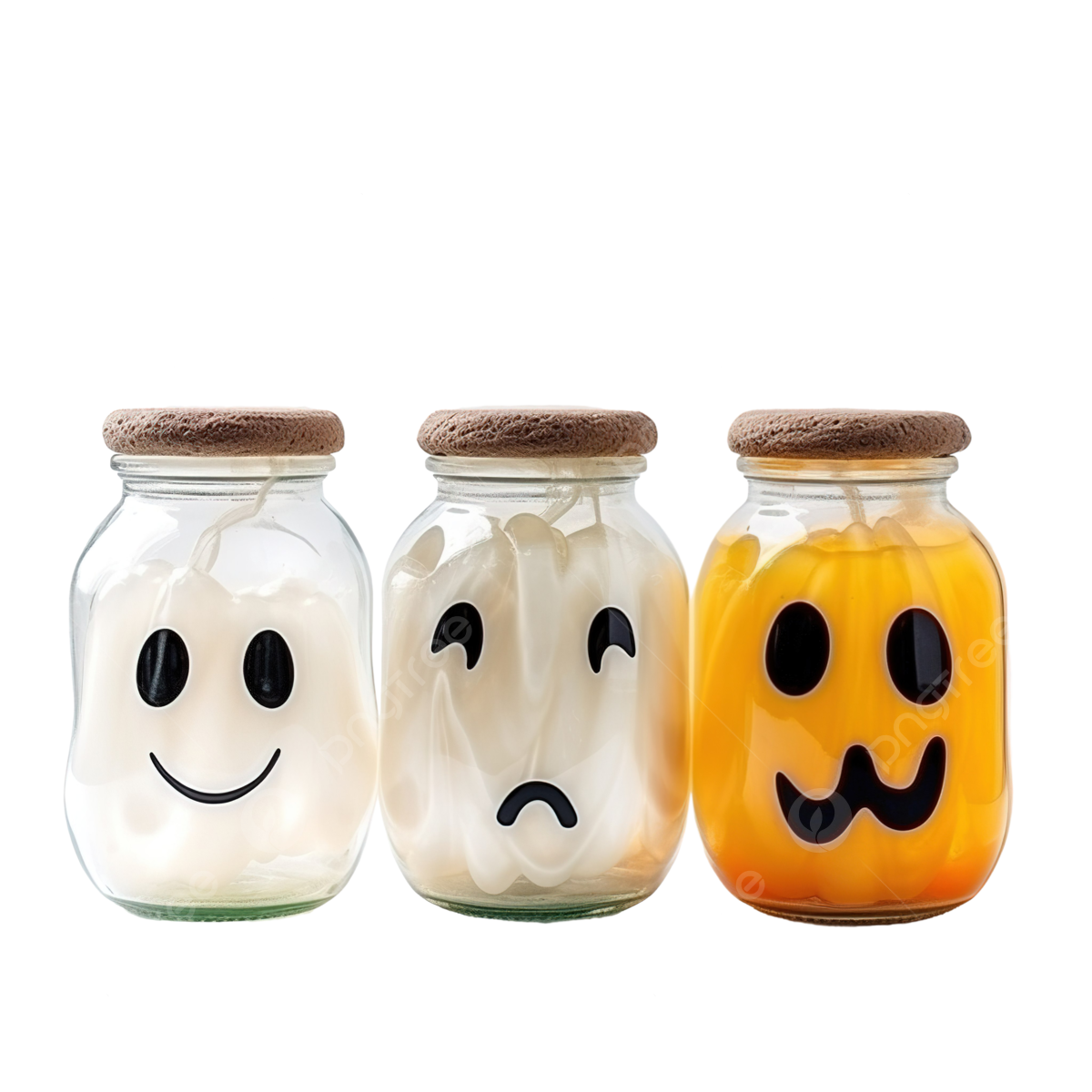 Wallpaper #MPSwOZMBKFX8bn3r33ez366 Funny Halloween Decoration Ghost Crafts Scary Face in Jar Glass and