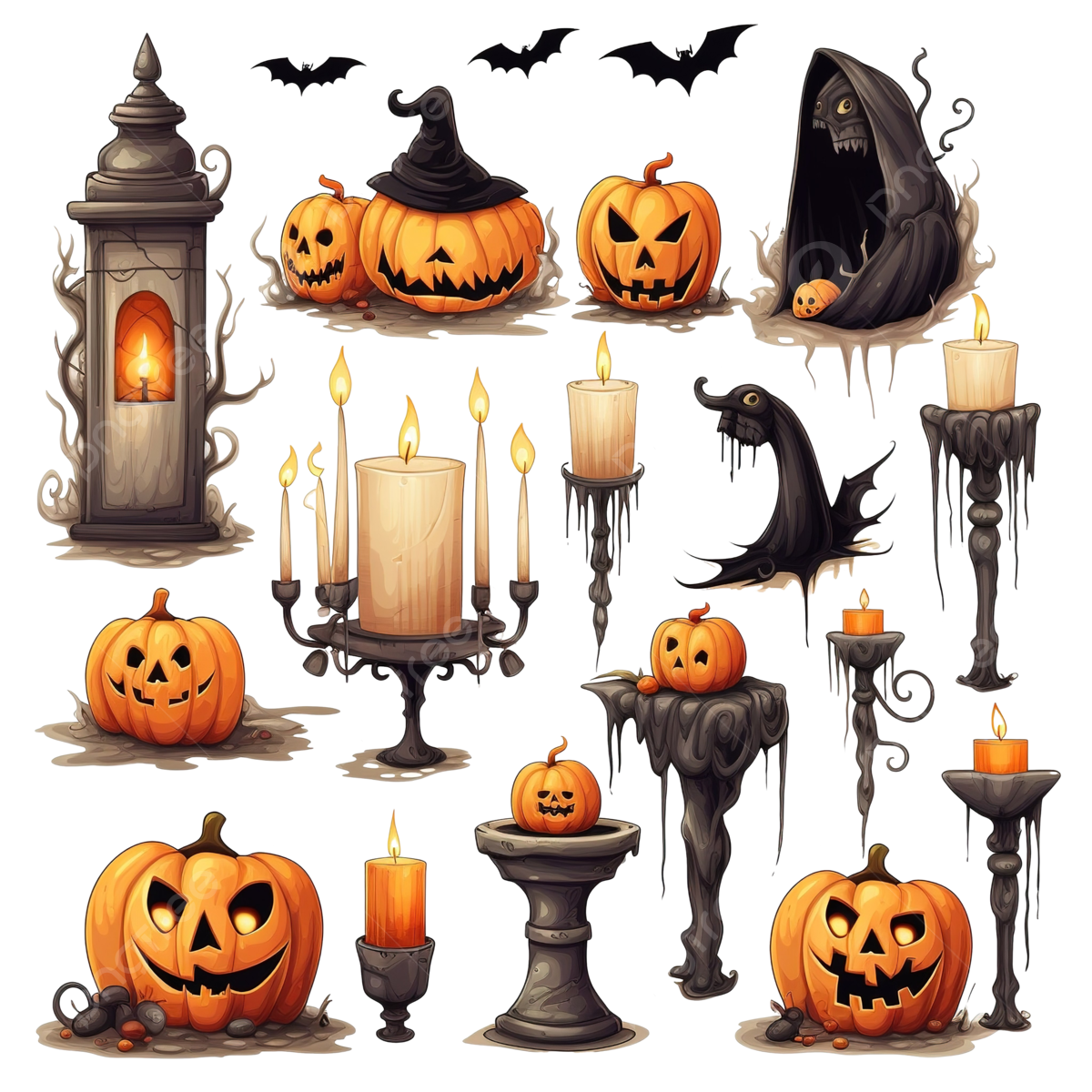 Wallpaper #tWgrGZMBSpphPi3-wxVR353 Halloween Clipart Spooky Decor Ghosts Ghosts Evil Pumpkin Spider