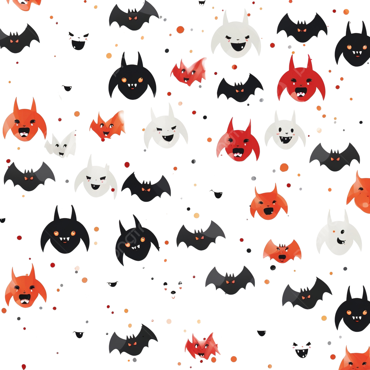 Wallpaper #lQMqZpMBpyOg8YnE0dqs270 Halloween Seamless Pattern with Red Rainbows and Bats Spooky Digital