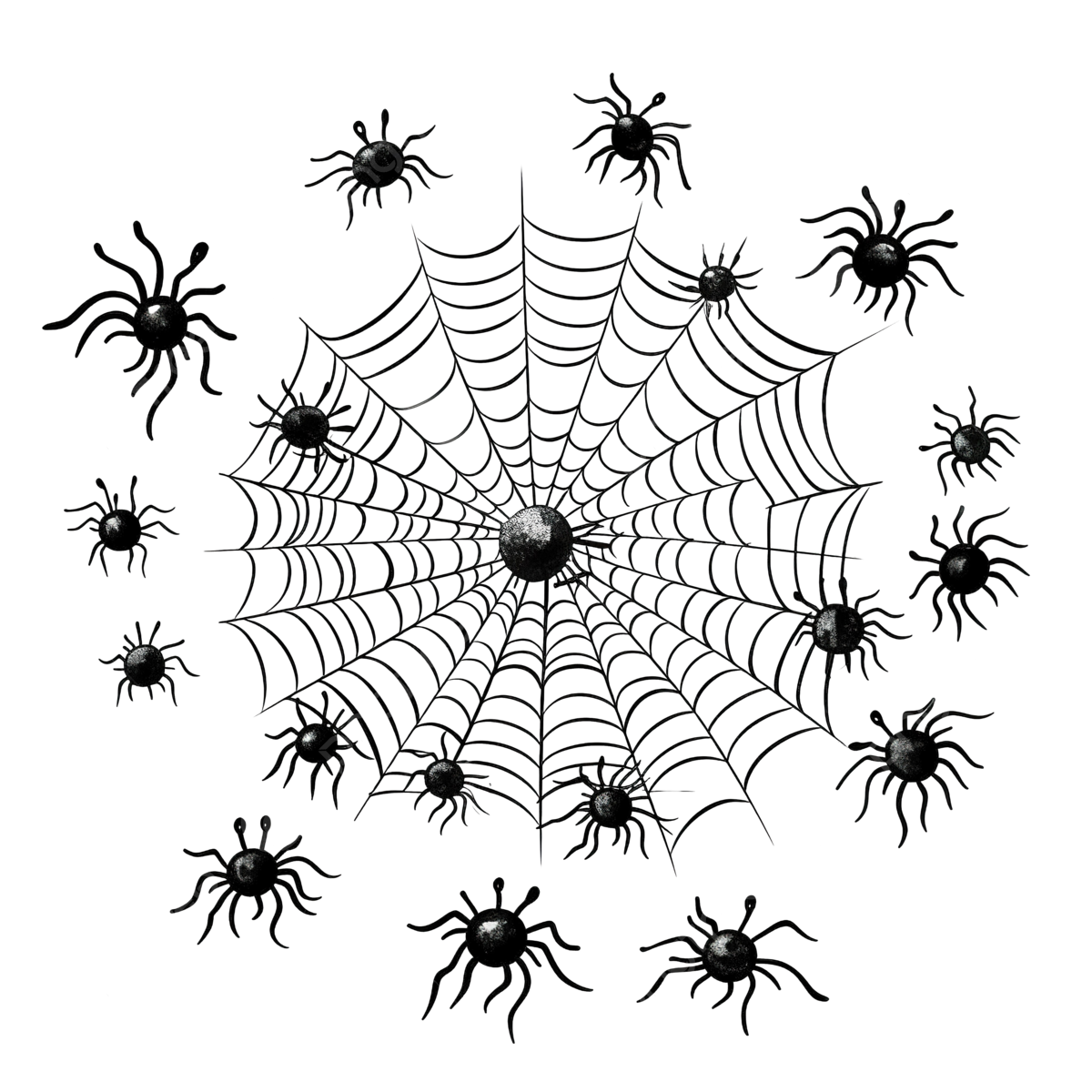 Wallpaper #E1Zdd5cBsd6xcFiEX9pZ107 Halloween Hand Drawn Scary Spiders Webs Doodle Black Sketch Car