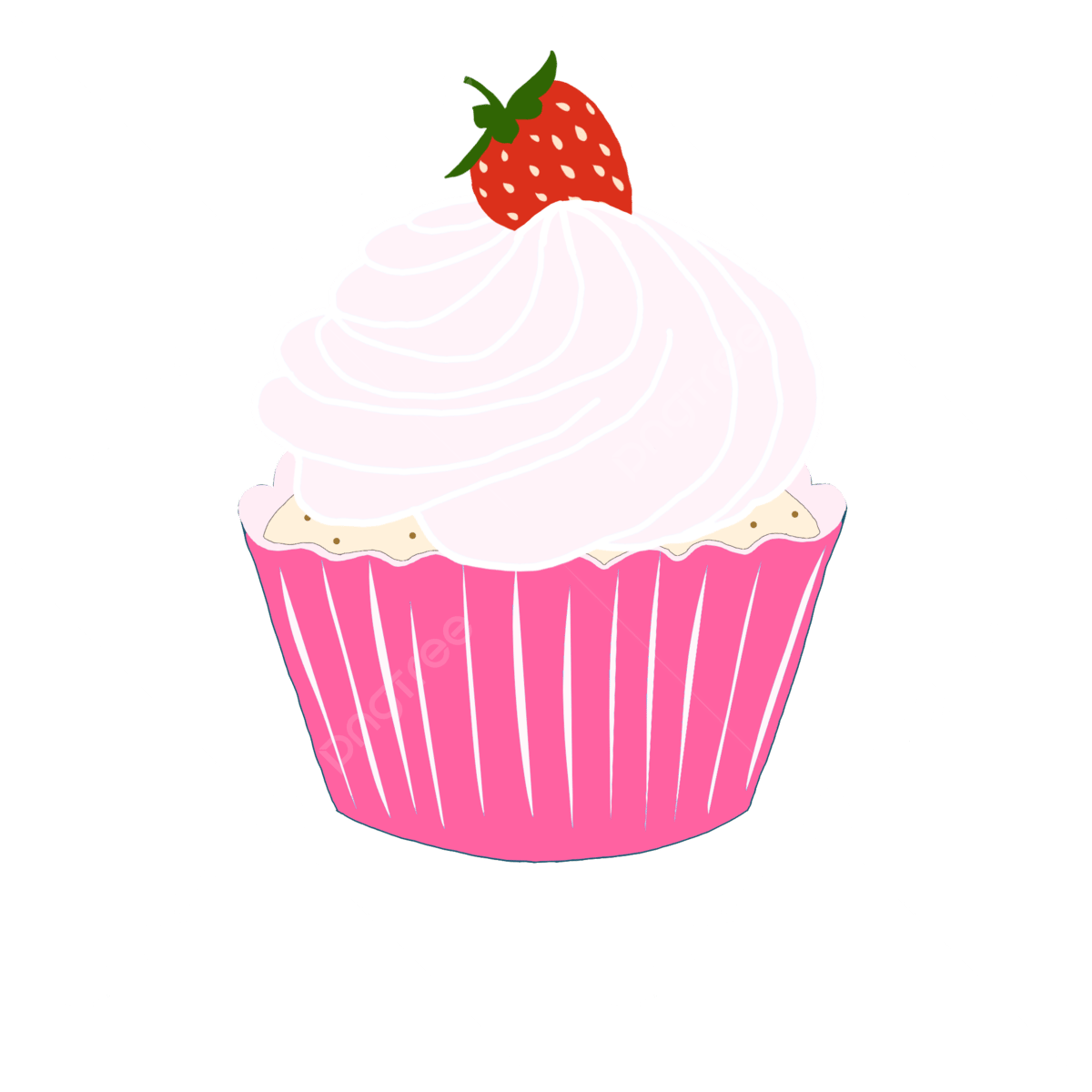Wallpaper #OmeU-JIBSpphPi3-QYpX293 Cute Pink Cupcake with Strawberry Cupcakes Muffins Cake Png