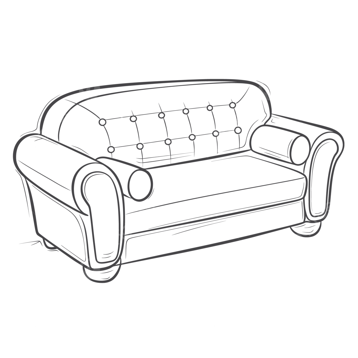 Wallpaper #EWc7-pIBSpphPi3-H5AG365 Sketch of a Couch with Buttons on It Outline Drawing Vector Wing