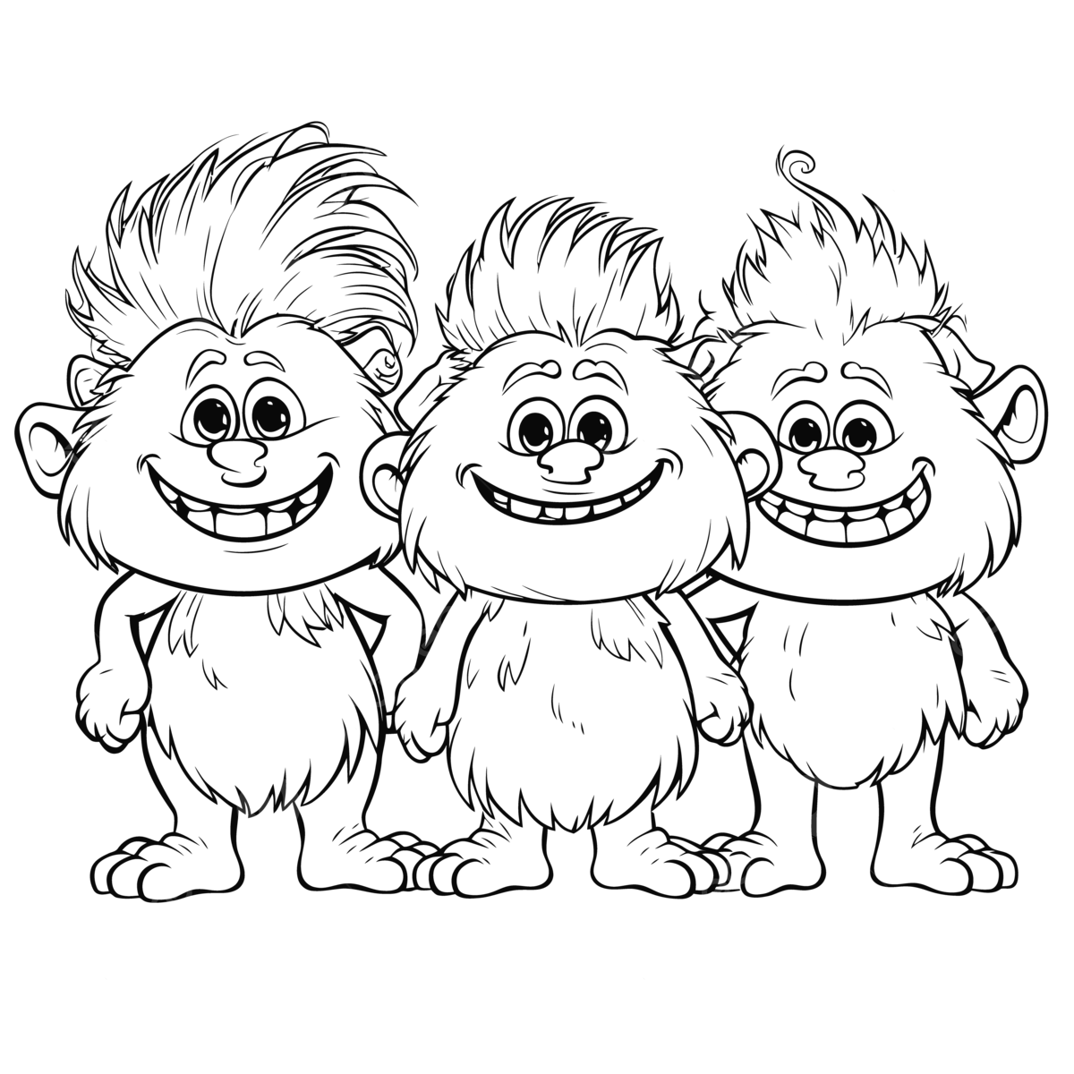 Wallpaper #DQOcYpMBpyOg8YnEVdNf224 Three Trolls Coloring Pages Outline Sketch Drawing Vector Trolls