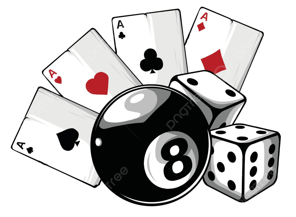 Wallpaper #n2fA7pIBSpphPi3-gV49121 Ace Playing Cards with an Eight Ball Isolated on a White Background