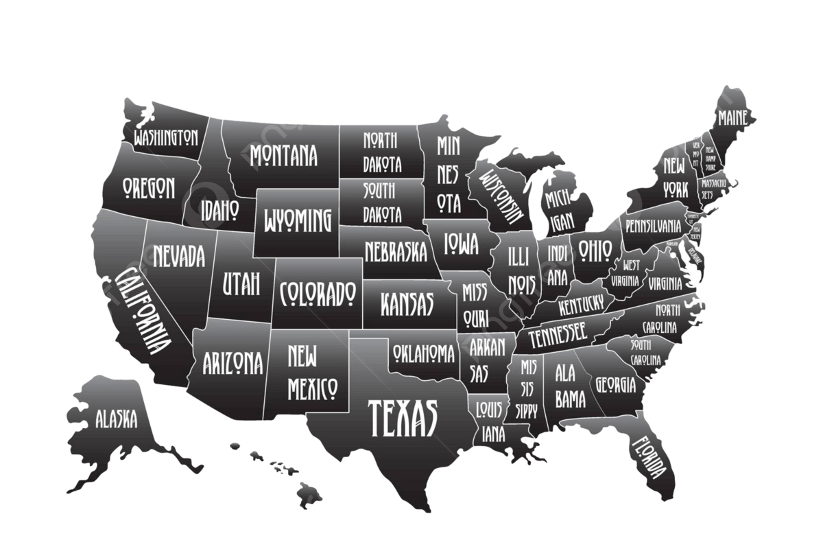 Wallpaper #L20PapcBycdYOYFTAnFj113 Handdrawn Black and White Map of USA with State Names for Posters or