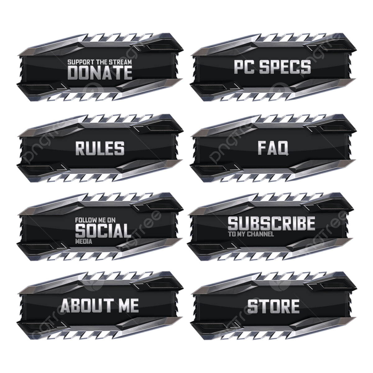 Wallpaper #oIvWdZcBcm9NJah-Vneh190 Sharp Clean Twitch Panels with Metalic Editable Text for Streamers and