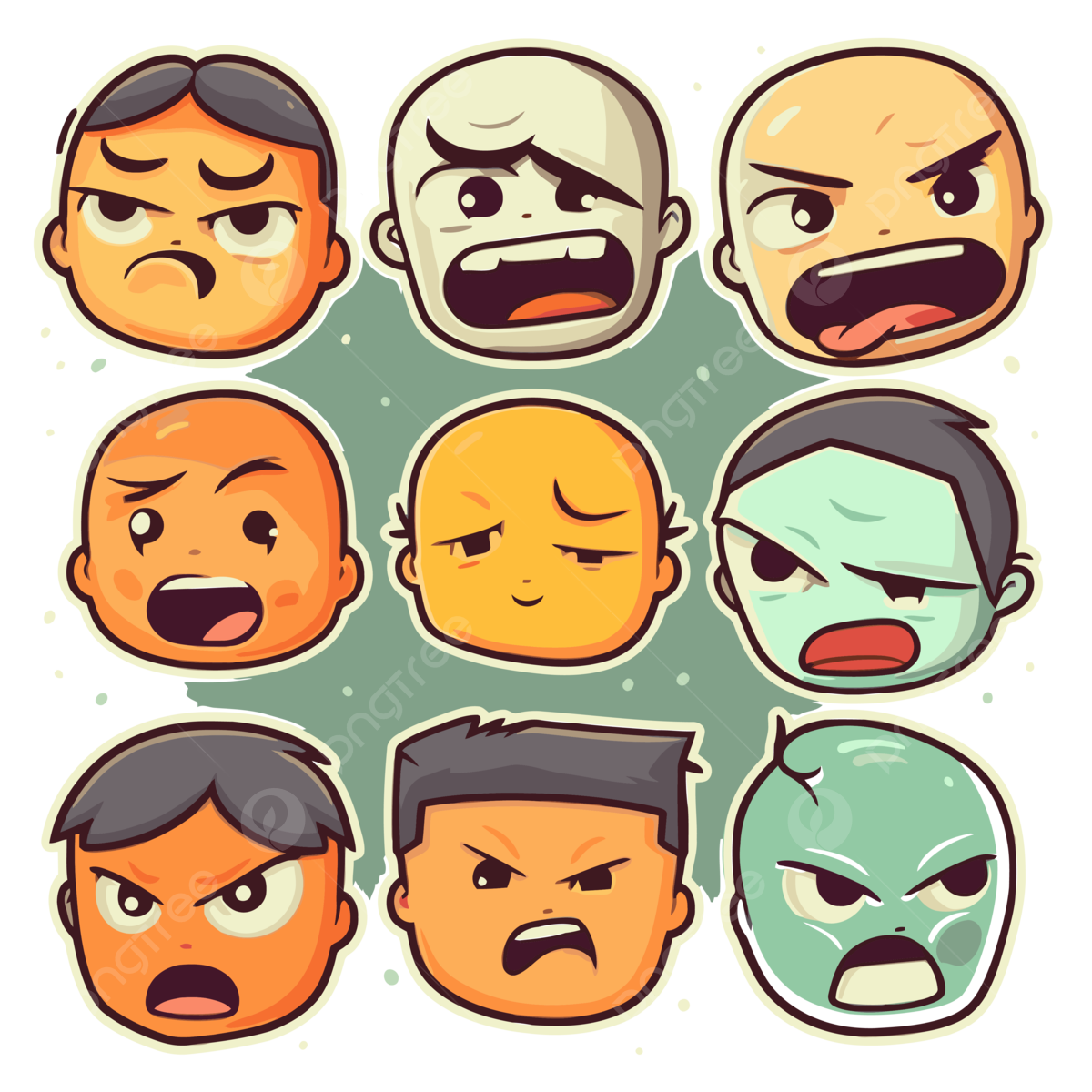 Wallpaper #h2hRJJMBSpphPi3-HTji96 Characters with Anger or Disgust on Their Faces Clipart Vector Emotion