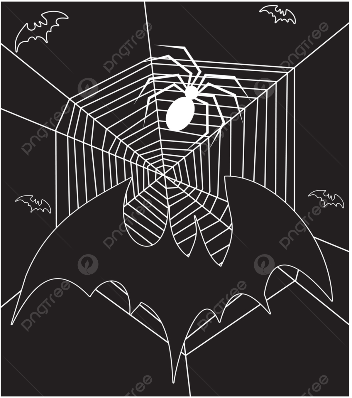 Wallpaper #P-bVMpMBA7IOc3WmdhKX337 Halloween Spider Web Vector Art Png Bats and Spider Webs Vector