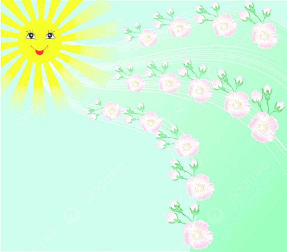 Wallpaper #nu_DTJMBMN-XEVvVhT7U366 Springtime Illustration Designed for a Calendar Happy Emerald Green