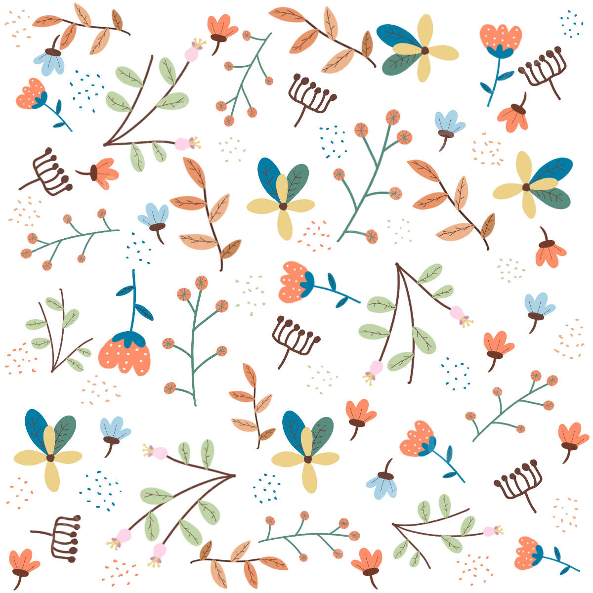 Wallpaper #4B2MLZMBlOZrFDOkv9C4305 Flower Pattern Handdrawn Flower Pattern Png Transparent Clipart