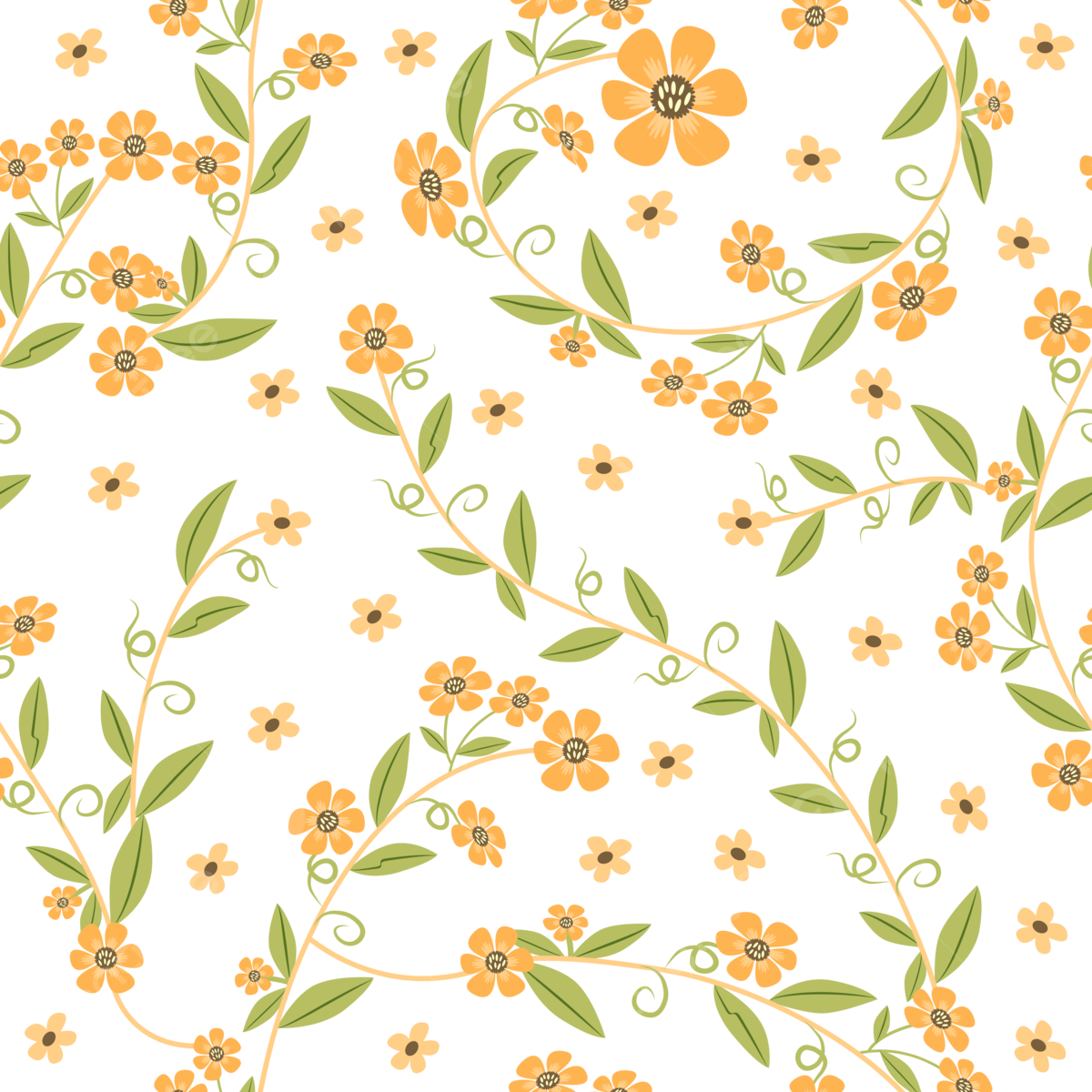 Wallpaper #5zvncJcBSWmA-tzpQI9B194 Orange Seamless Pattern Vector HD Images Orange Flowers Seamless