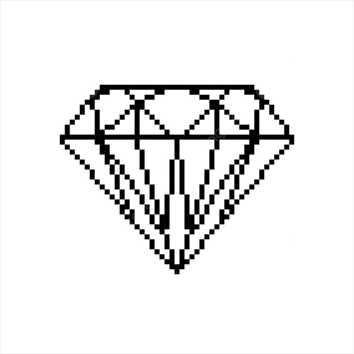 Wallpaper #_-rsU5MBlwTYPL18-wq2228 Pixel Diamond Vector Design Images Diamond Icon Pixel Art Diamond