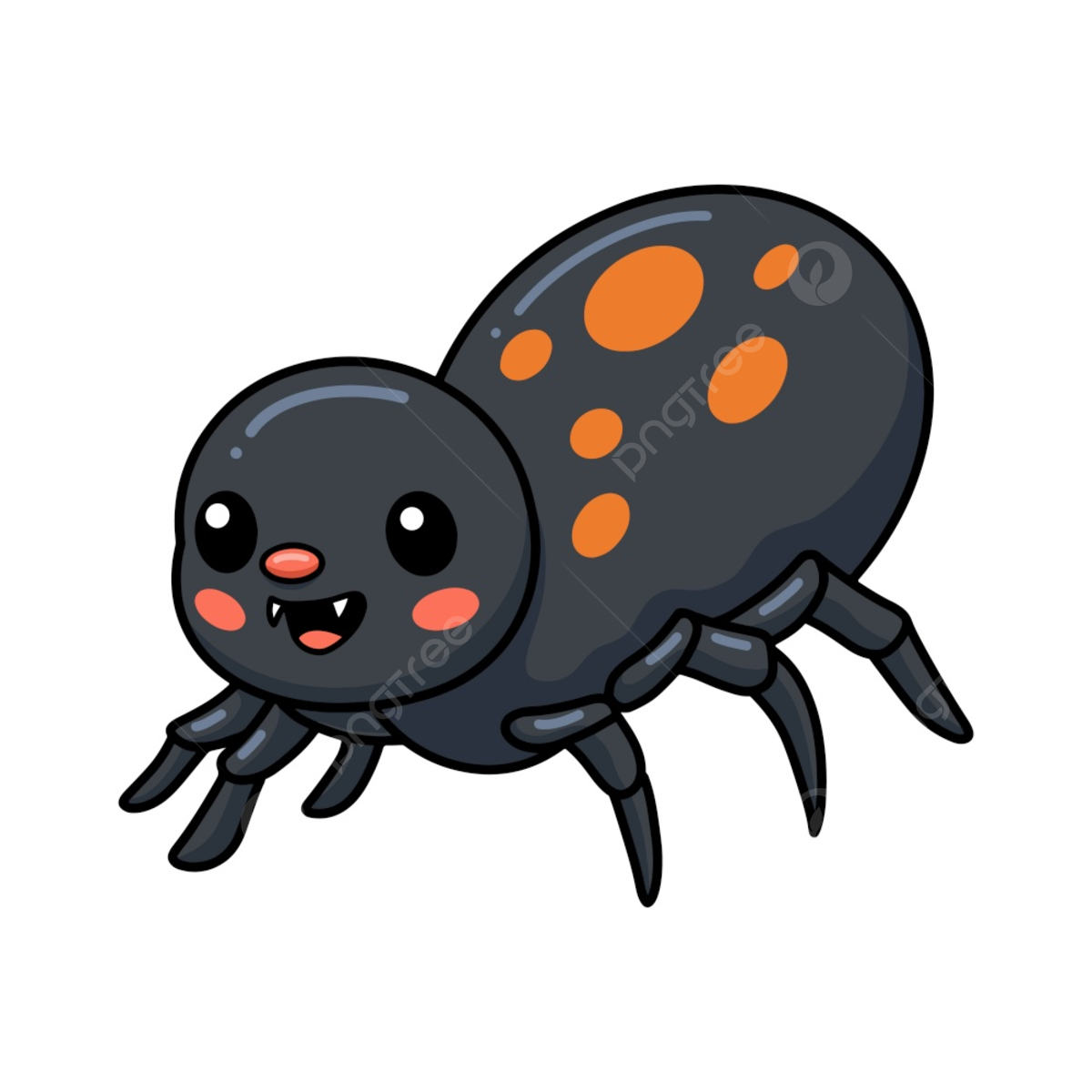 Wallpaper #n2GfLpMB3VrvfBrRMSSm237 Gambar Kartun Laba Laba Hitam Kecil Yang Lucu Hama Bahagia Bug Png