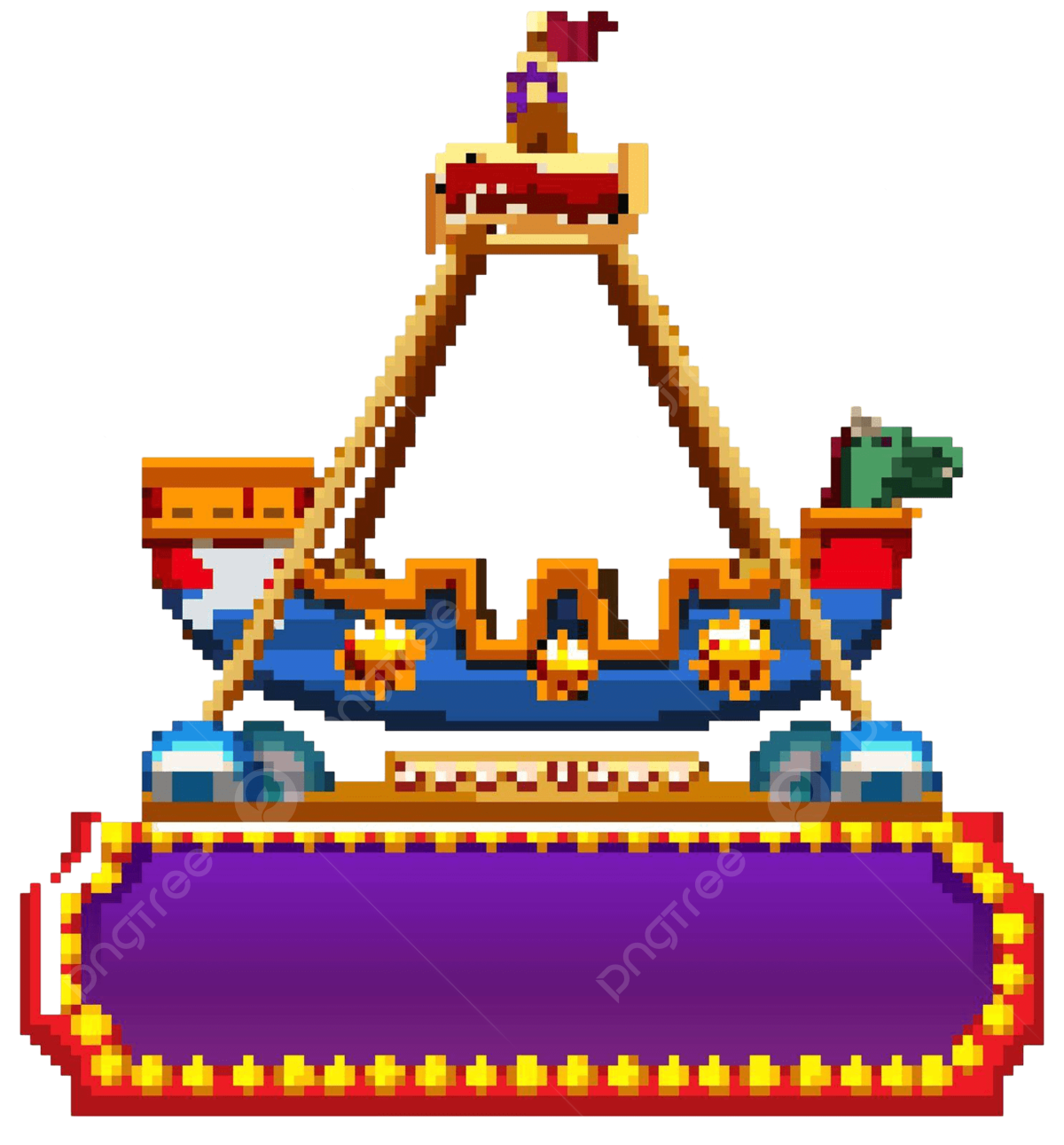 Wallpaper #0qerMpMBlSzal8H17tvu349 Template Featuring a Pirate Ship Ride Atop a Sign Vector Banner