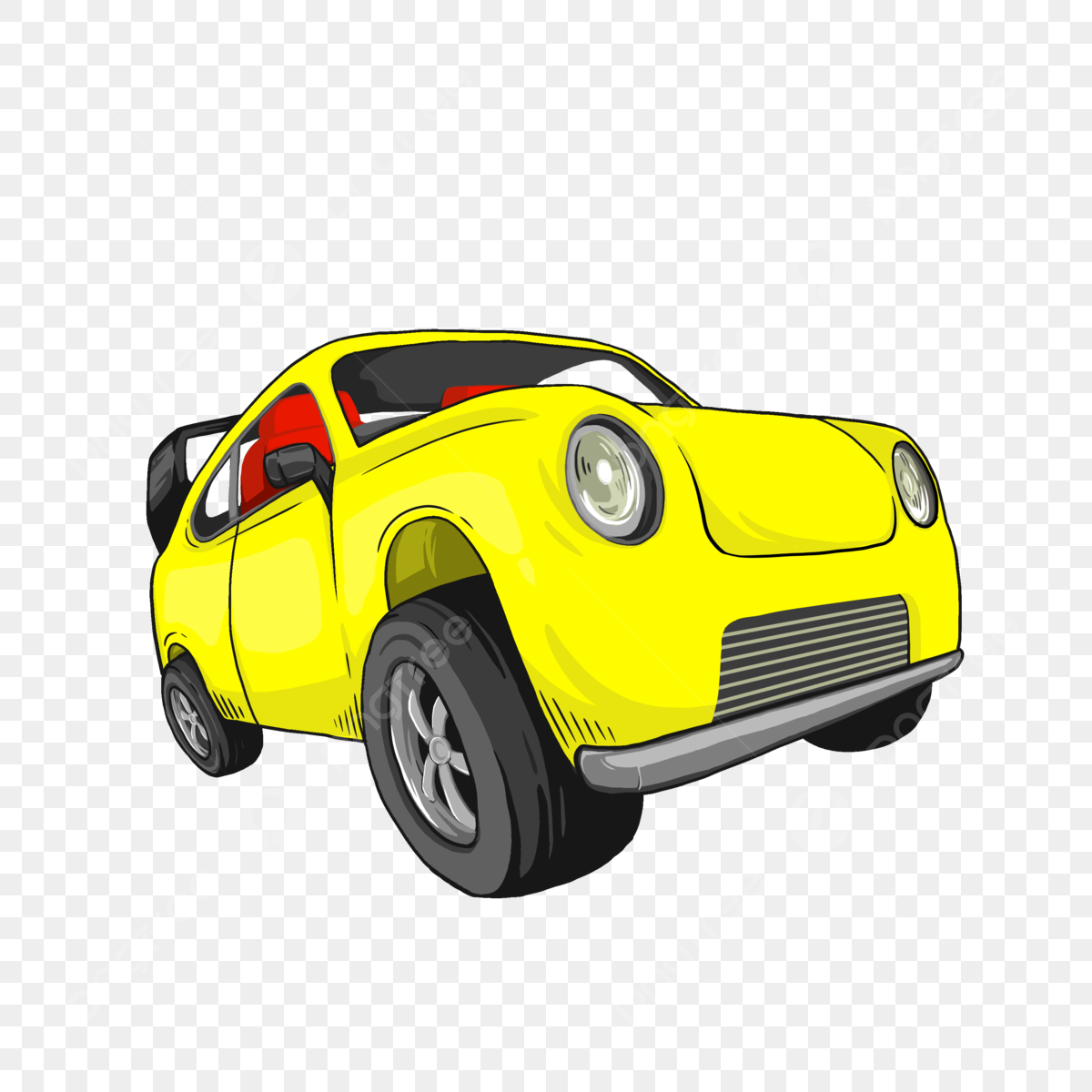 Wallpaper #60421 Yellow Mini Car Cartoon Vector Illustration 1910070 Vector Art at Vecteezy