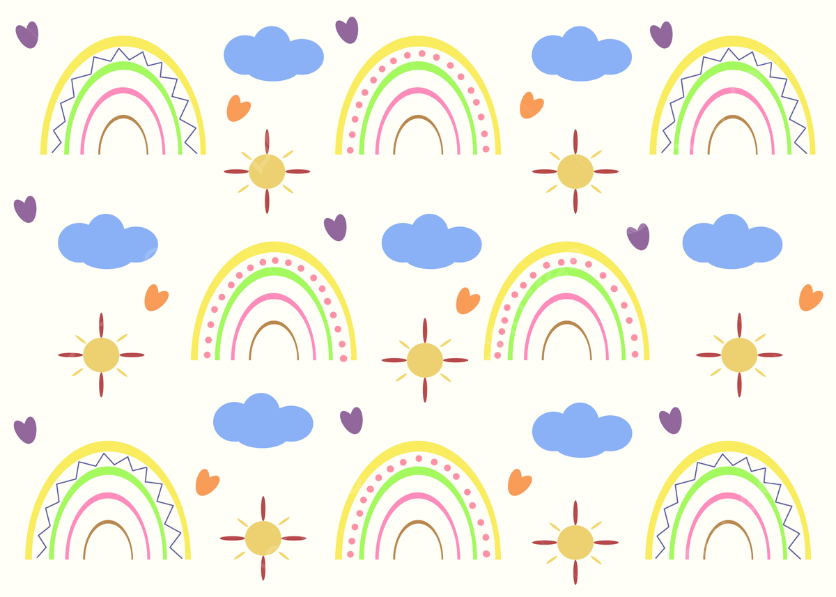 Wallpaper #_2eP9ZIBSpphPi3-1n_c341 Soft Color Cute Rainbow Vector Background Rainbow Cute Vintage