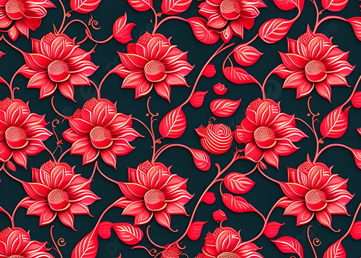 Wallpaper #4B2MLZMBlOZrFDOkv9C4324 Flowers Pattern Solid Dark Background AI Artwork Flowers Pattern AI