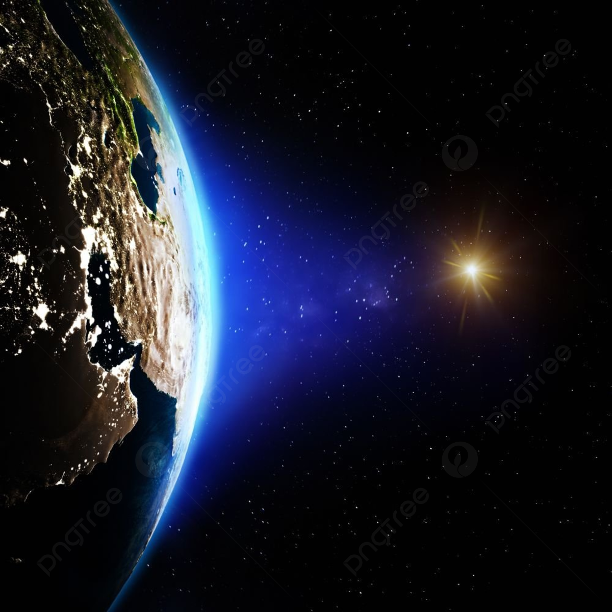 Wallpaper #_Gep6ZIBSpphPi3-WkJU98 Planet Earth 3D Rendering Planet Planet Earth Elements of This Image