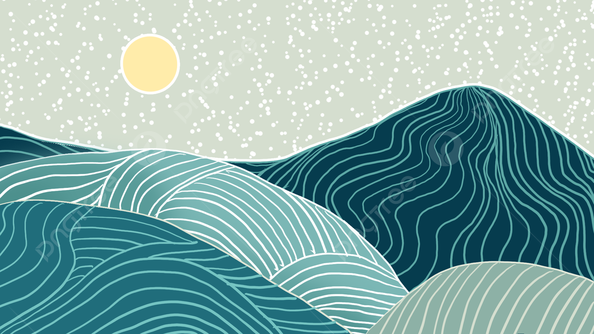 Wallpaper #Mpws4ZIBZHQxiYar27pq146 Japanese Wavy Lines Abstract Line Art Mountains Landscape Background