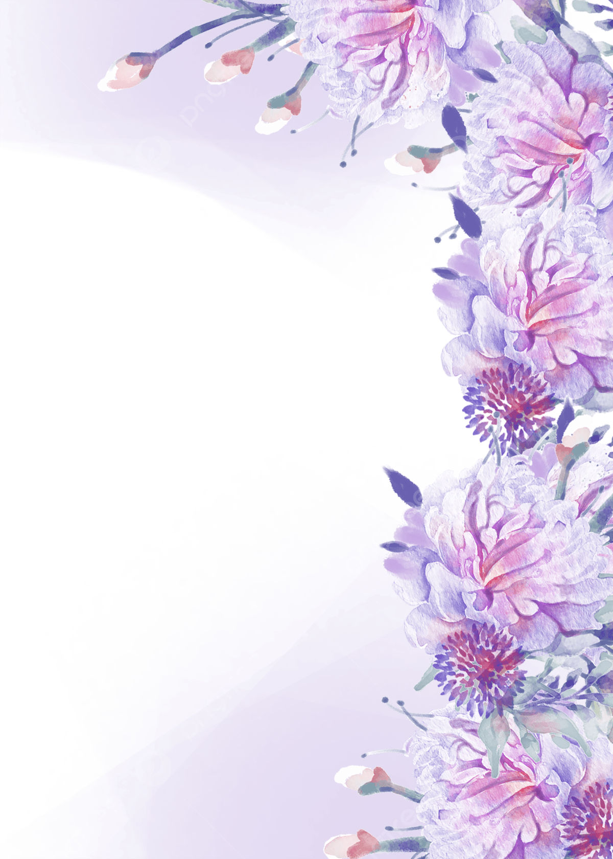 Wallpaper #lmce9pIBSpphPi3-WILG330 Watercolor Purple Flower Background Wallpaper Image for Free Download
