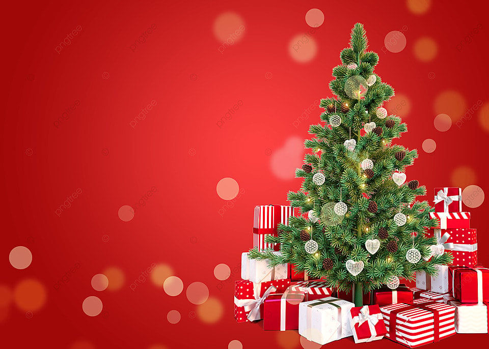 Wallpaper #_bgL2ZIBJvJKYCmEbeqa277 Merry Christmas 3D Christmas Tree Light Effect Gift Background