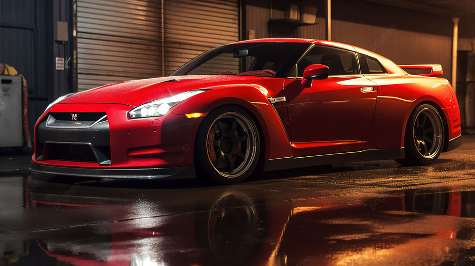 Wallpaper #irhm2pIBJvJKYCmEdPG-207 Gambar Kereta Nissan GTR R Yang Mempunyai Enjin Merah Dan Diletakkan Di