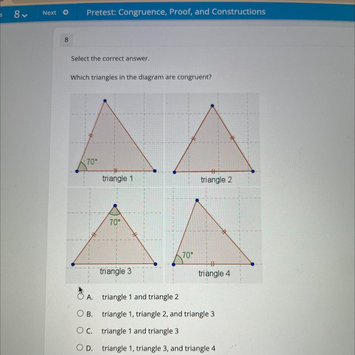 Wallpaper #_GcLCZMBSpphPi3-ZM3k97 Select the Correct Answer Which Triangles in the Diagram Are Congruent