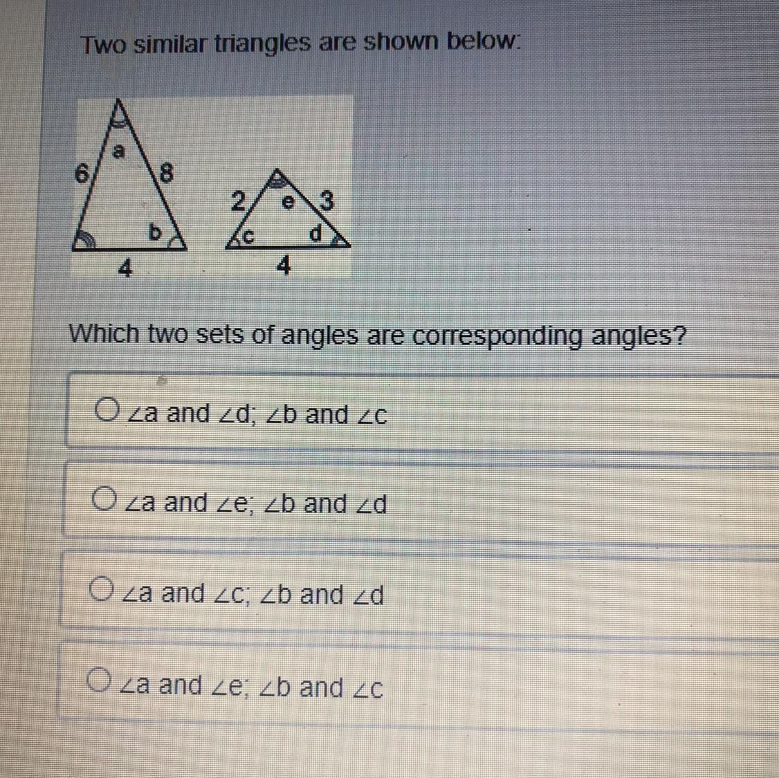 Wallpaper #_GcLCZMBSpphPi3-ZM3k268 Two Similar Triangles Are Shown Below Which Two Sets of Angles Are